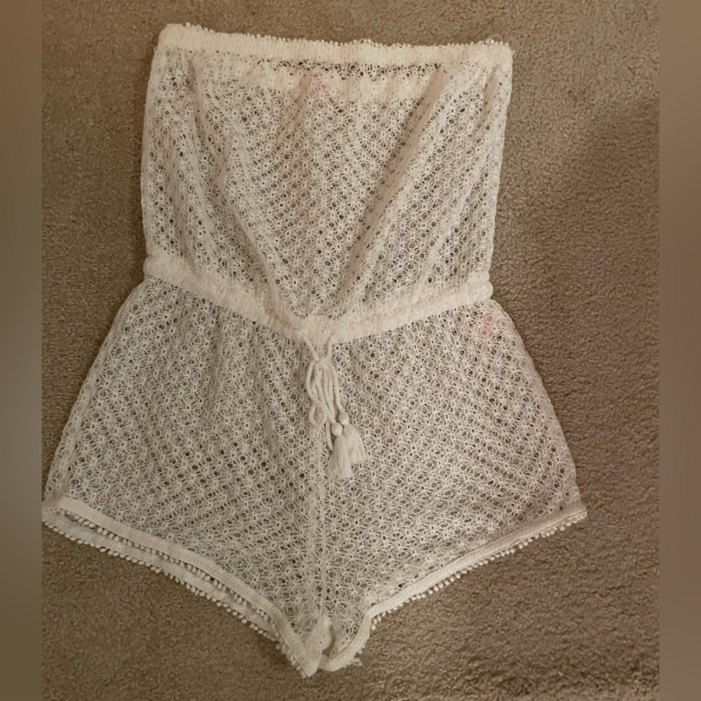 Victoria's Secret White Lace Romper